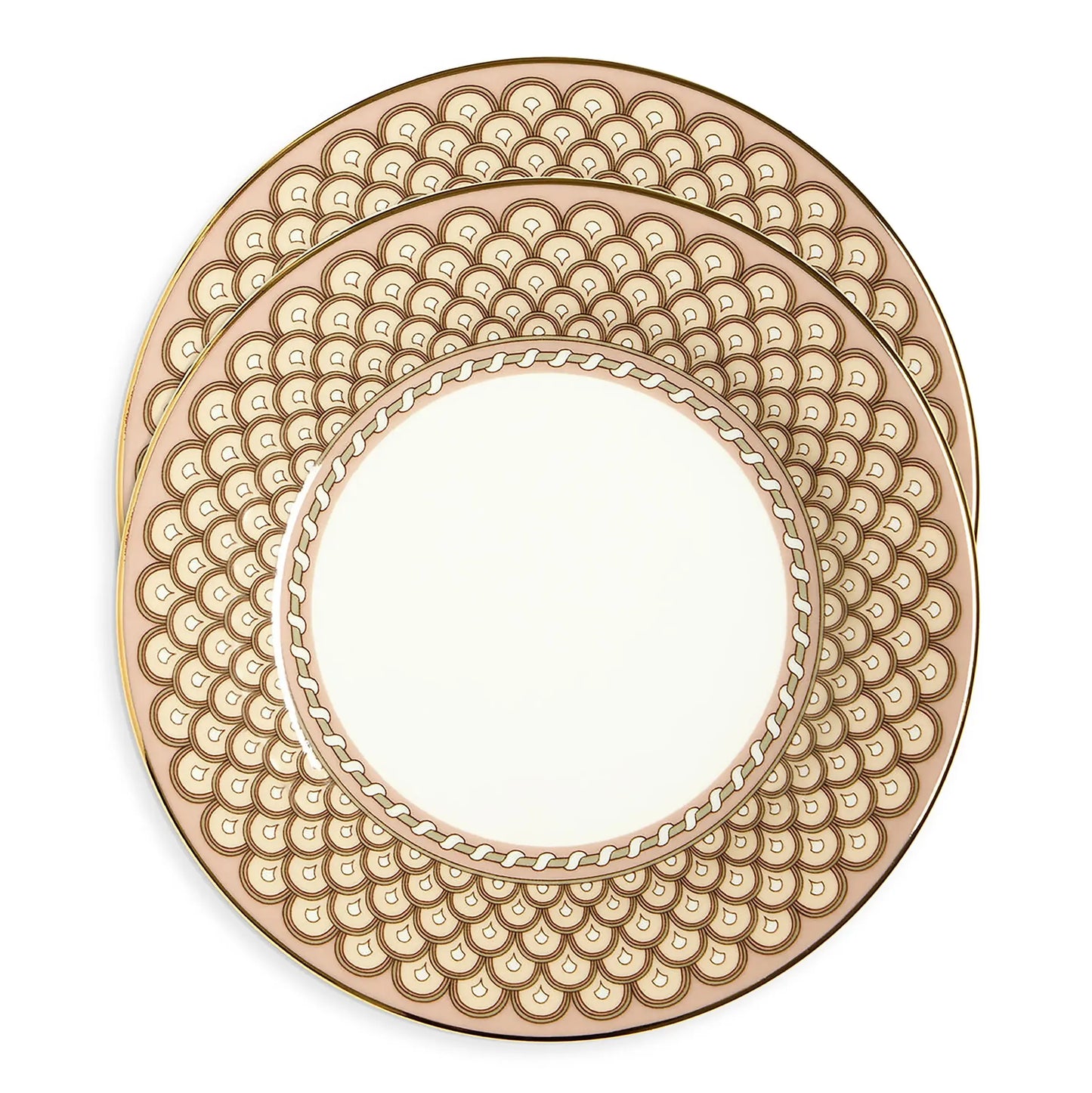 Napoli Dusty Pink Porcelain Dessert Plate Set (2 Pieces)