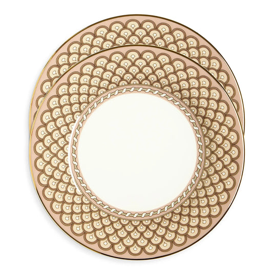 Napoli Dusty Pink Porcelain Dessert Plate Set (2 Pieces)