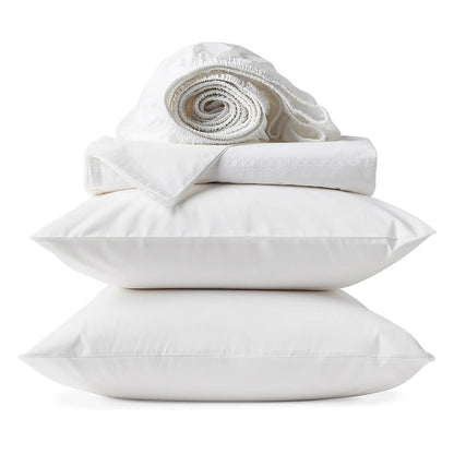 Floret Embroidered Organic Percale Sheet Set