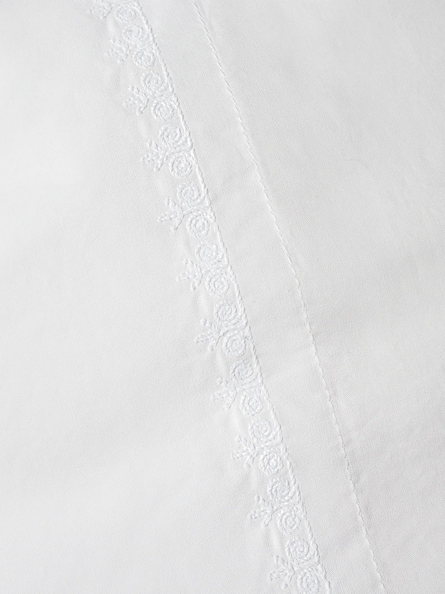 Floret Embroidered Organic Pillowcase Set (Pair)