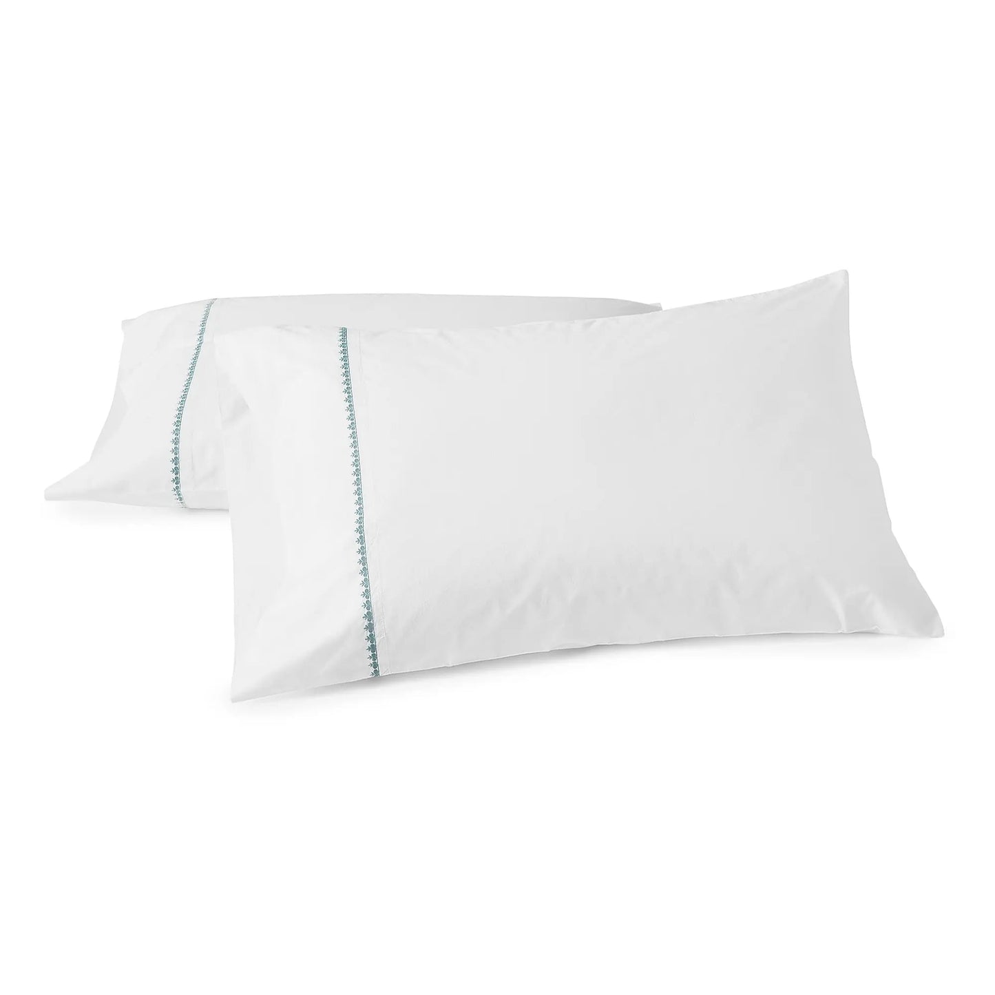 Floret Embroidered Organic Pillowcase Set (Pair)