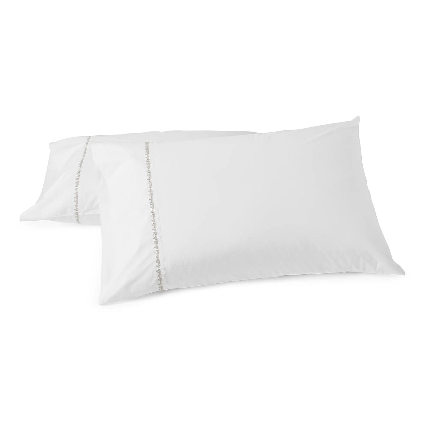 Floret Embroidered Organic Pillowcase Set (Pair)