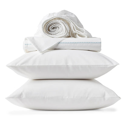 Trailing Embroidered Organic Percale Sheet Set