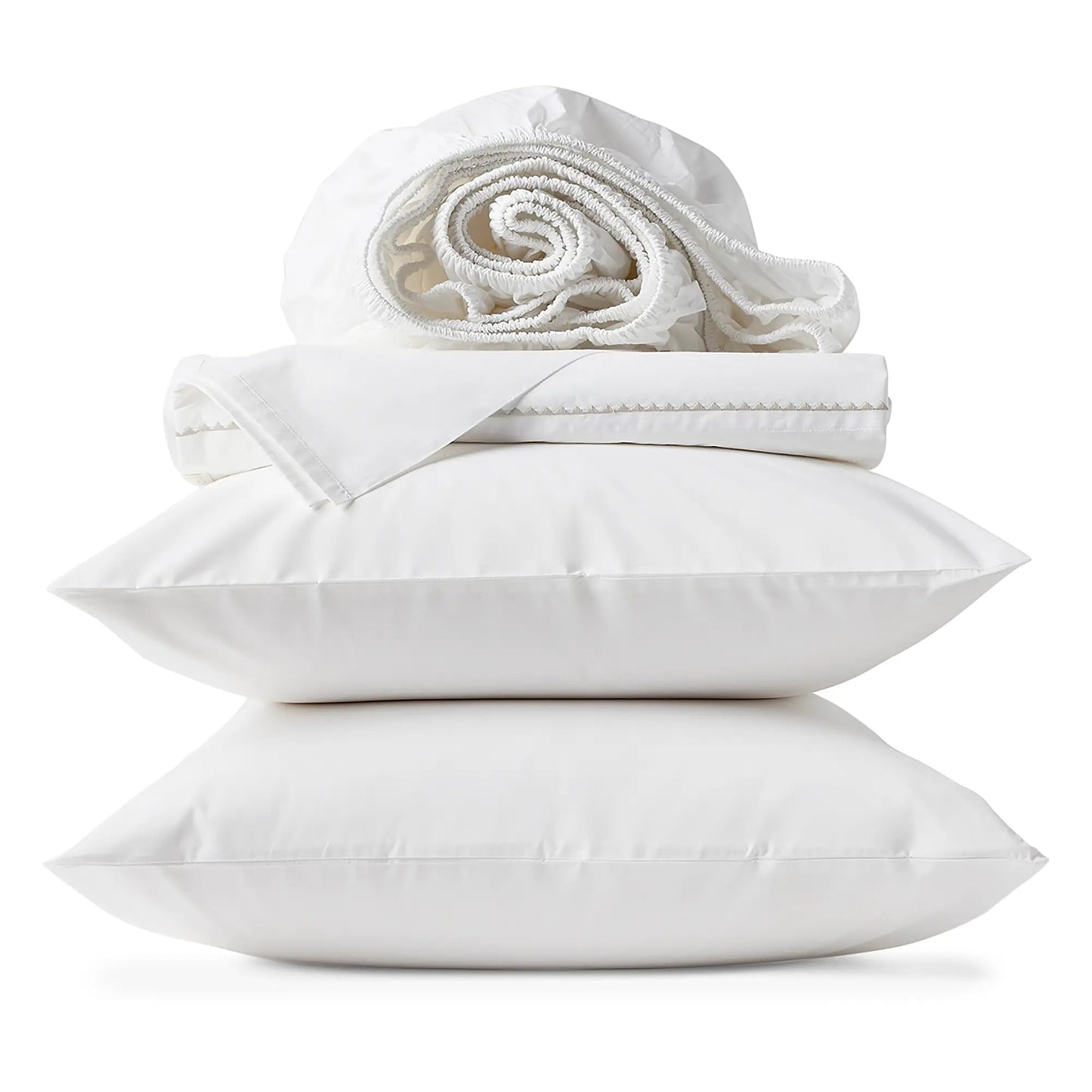 Trailing Embroidered Organic Percale Sheet Set