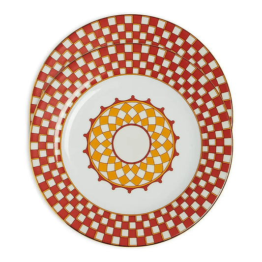 Apollo Mattone Porcelain Dessert Plate Set (2 Pieces)
