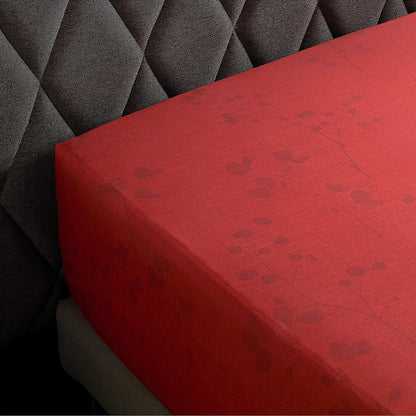 Minimaliste Cherry Blossom Cotton Sateen Bedding Collection (Red)