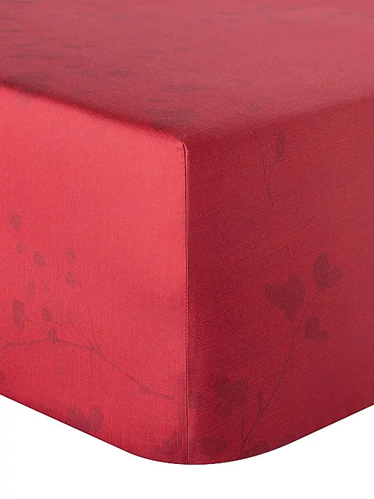 Minimaliste Cherry Blossom Cotton Sateen Bedding Collection (Red)