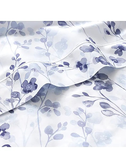 Calme Japanese Quince & Chevron Cotton Sateen Bedding Collection