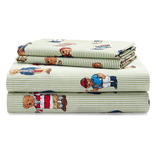Polo Bear Striped Sheet Set