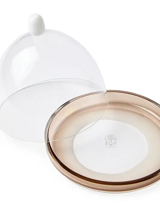 Murano Glass Plate and Cloche Set