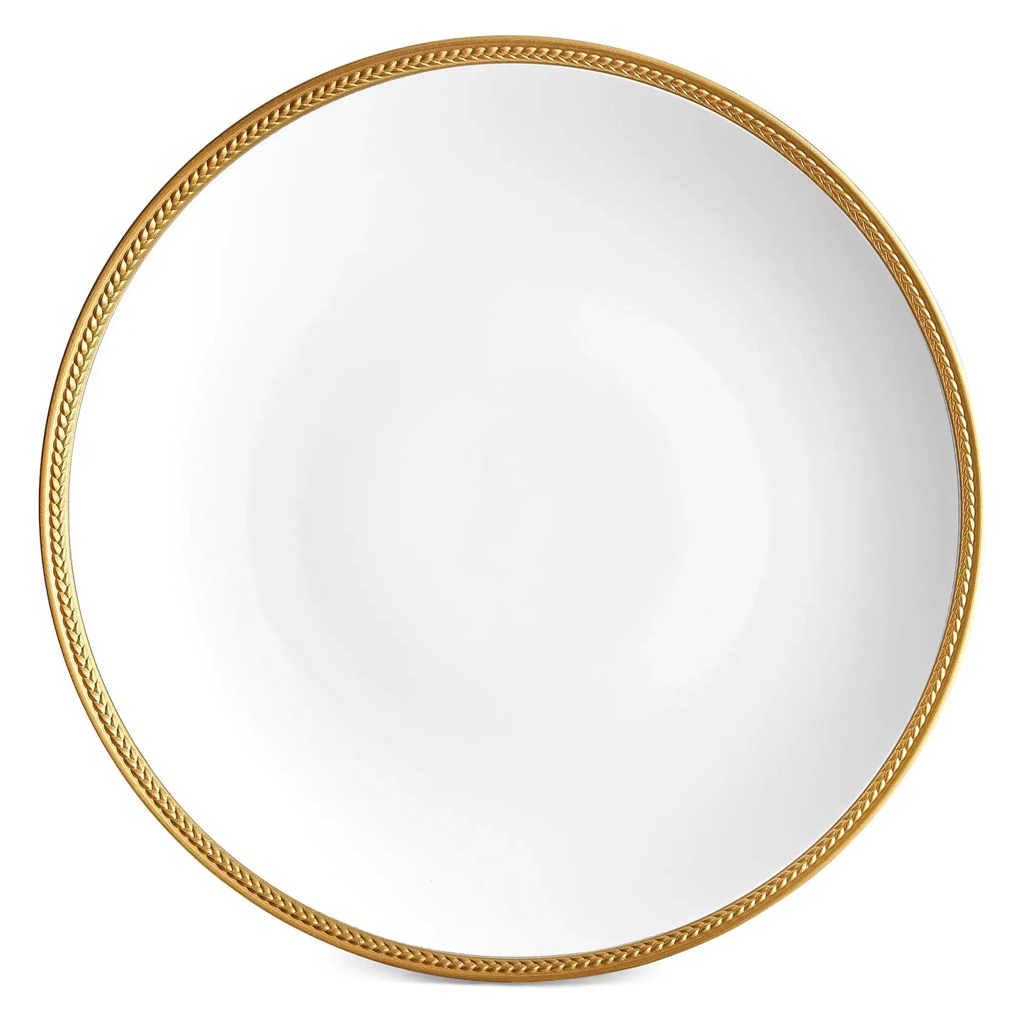 Soie Tressée Gold Porcelain Charger Plate