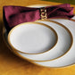 Soie Tressée Gold Porcelain Charger Plate