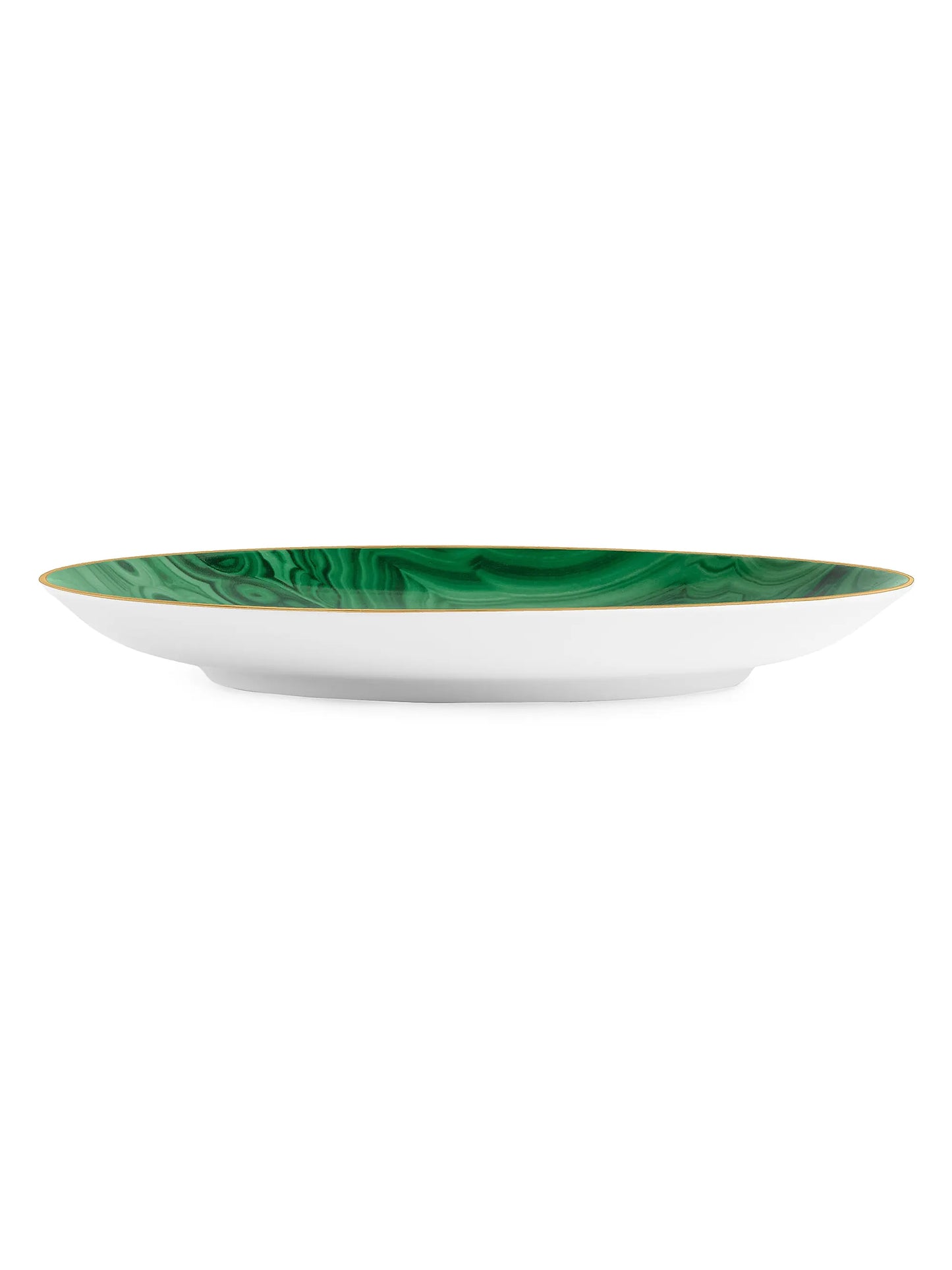 Malachite 4-Piece 24K Gold-Trimmed Dessert Plate Set