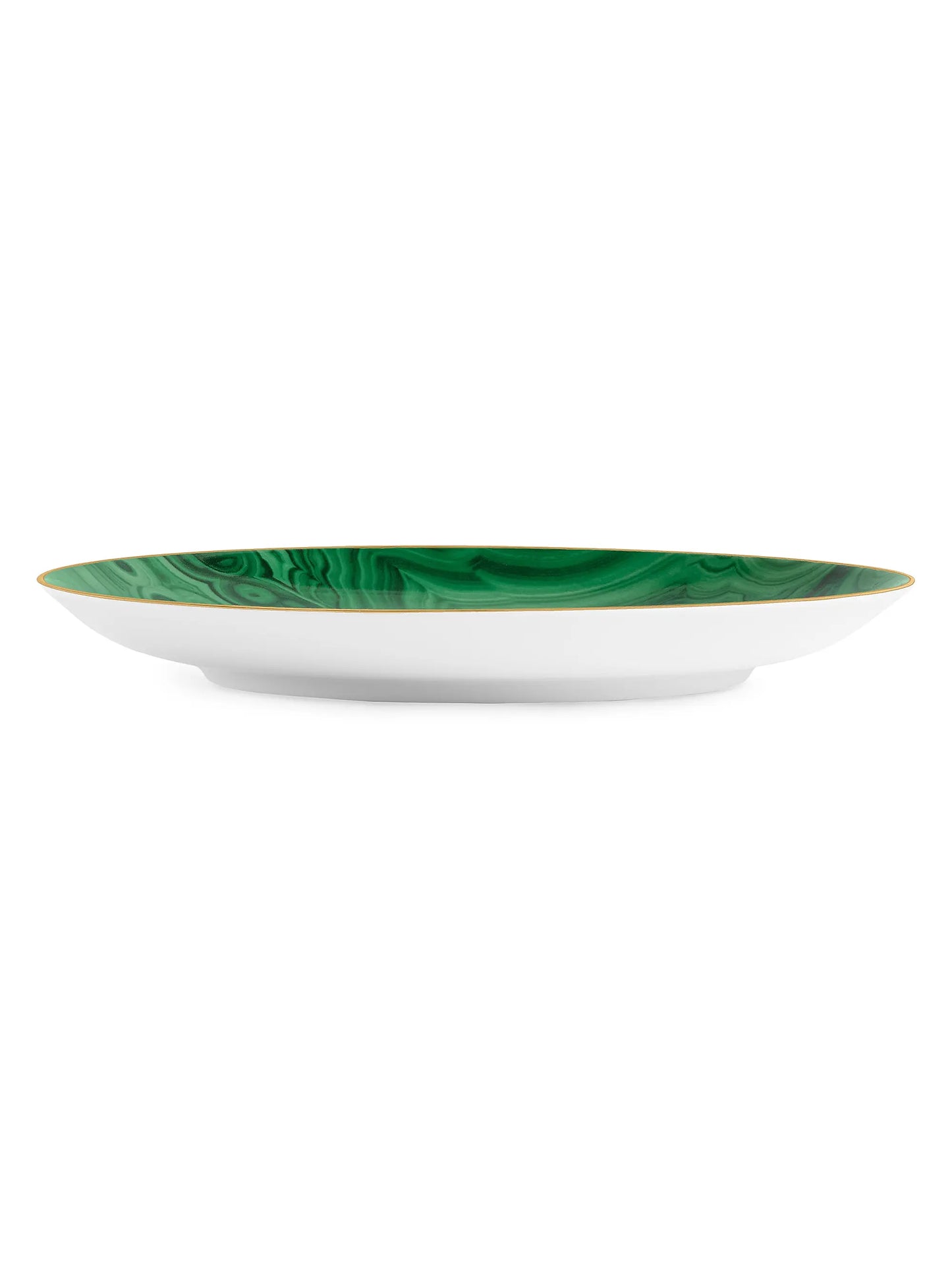 Malachite 4-Piece 24K Gold-Trimmed Dessert Plate Set