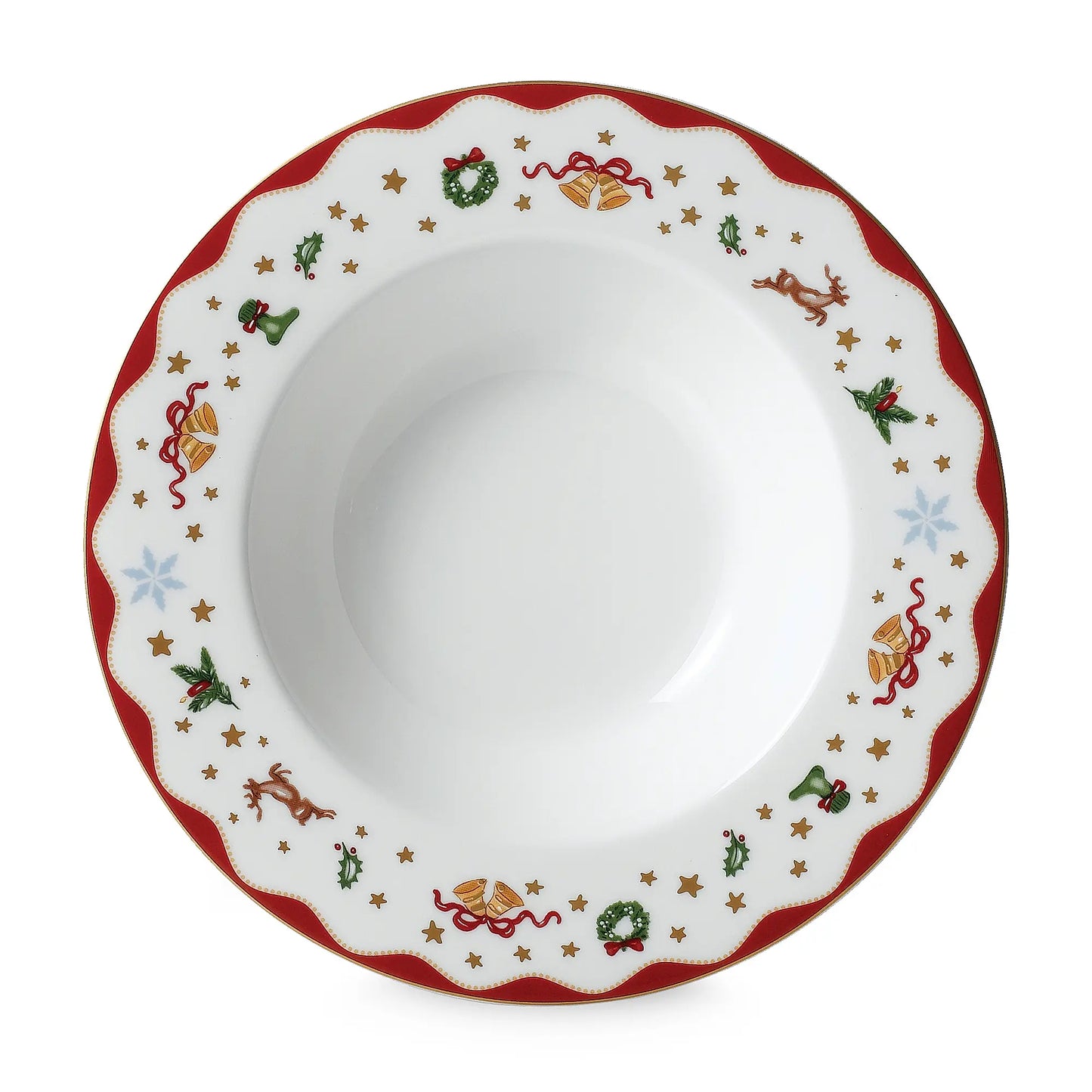 Festive Holiday Bone China Soup Bowl
