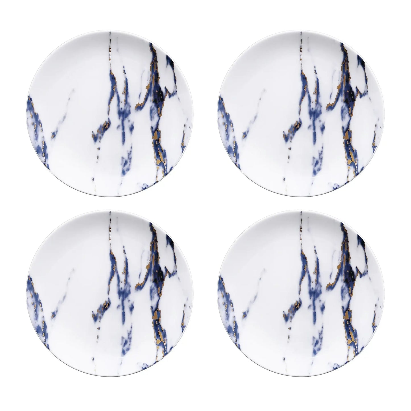 Marble Venice Fog Canapé Plate Set (4-Piece)