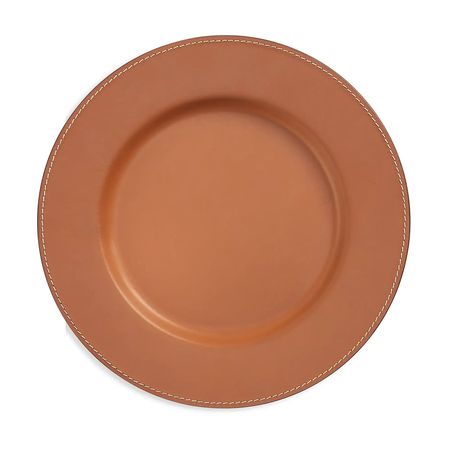 Wyatt Leather Charger Plate (Saddle)