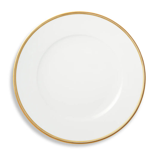 Wilshire Porcelain Dinner Plate - Gold Accent