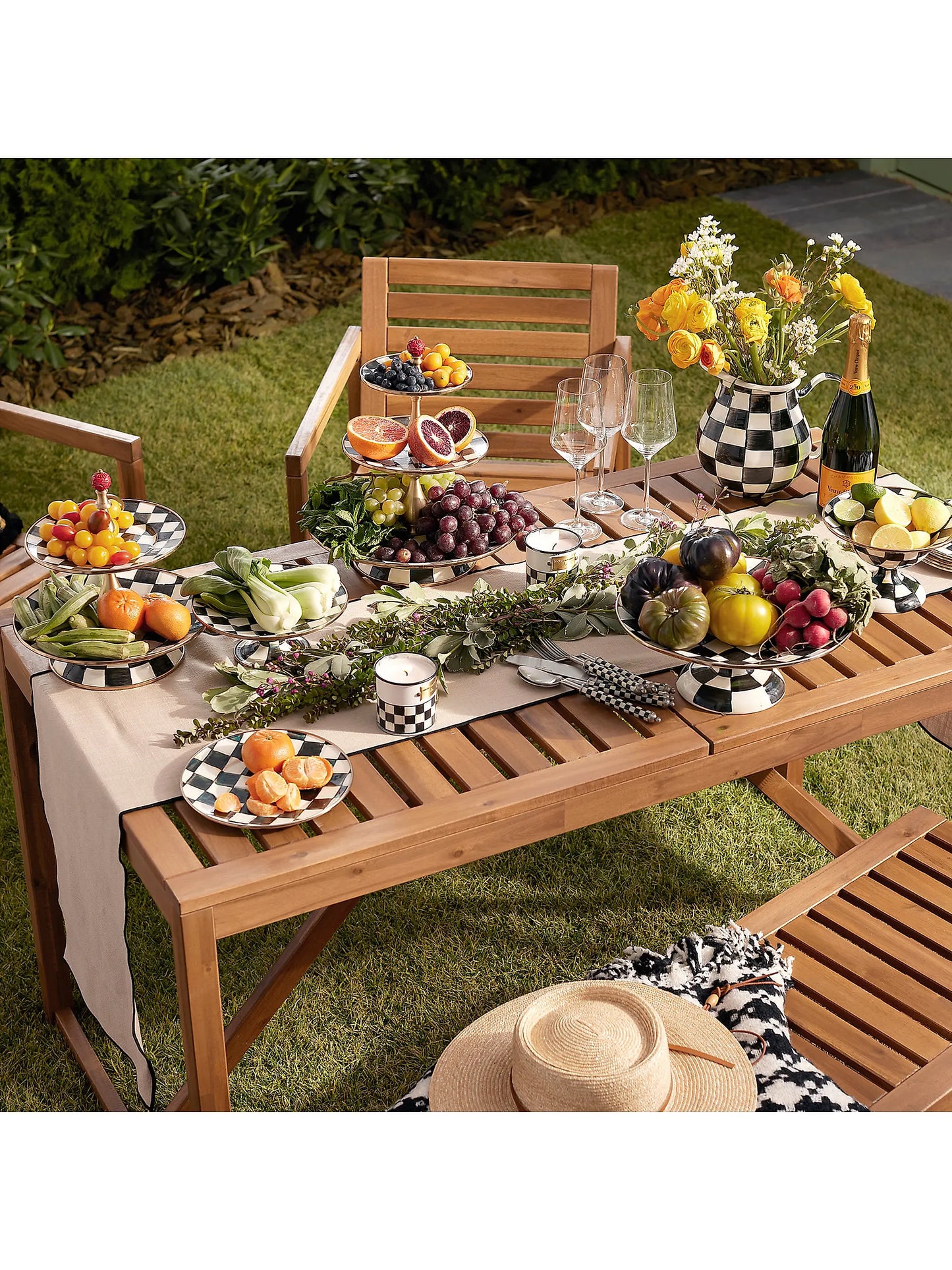 Royal Check Enamel Checked Plate