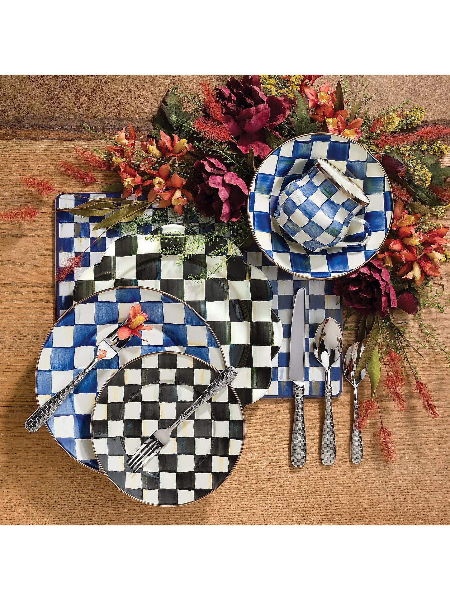 Royal Check Enamel Checked Plate