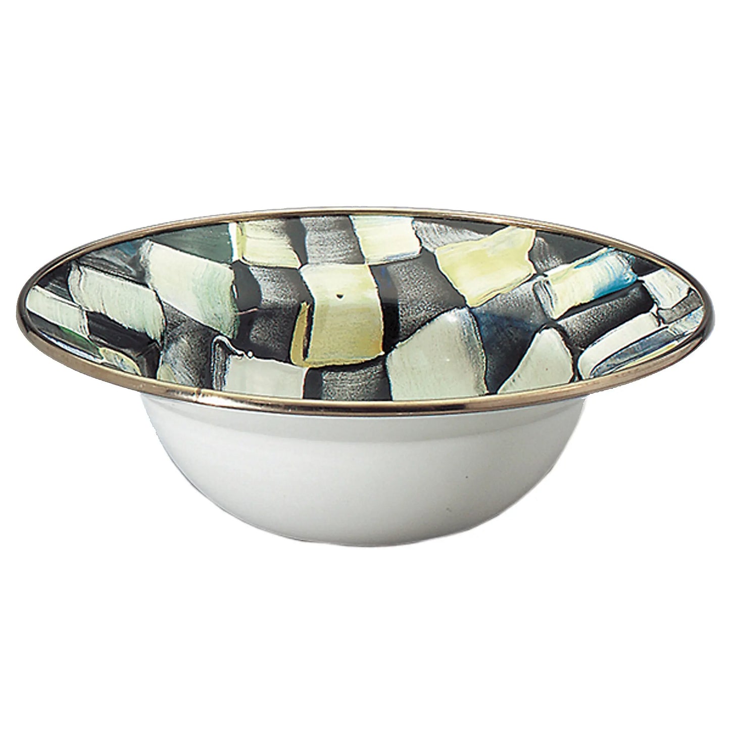 Courtly Check Enamel Breakfast Bowl