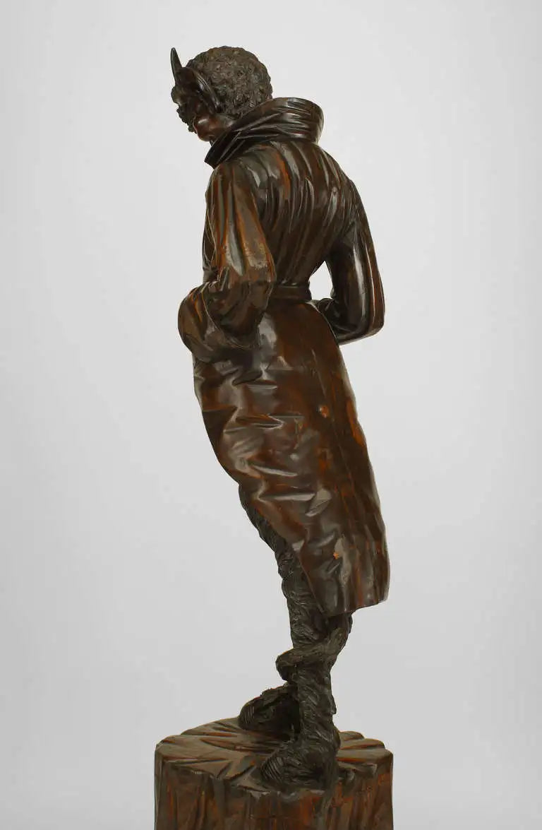 Pair of Renaissance Walnut Devil Figures