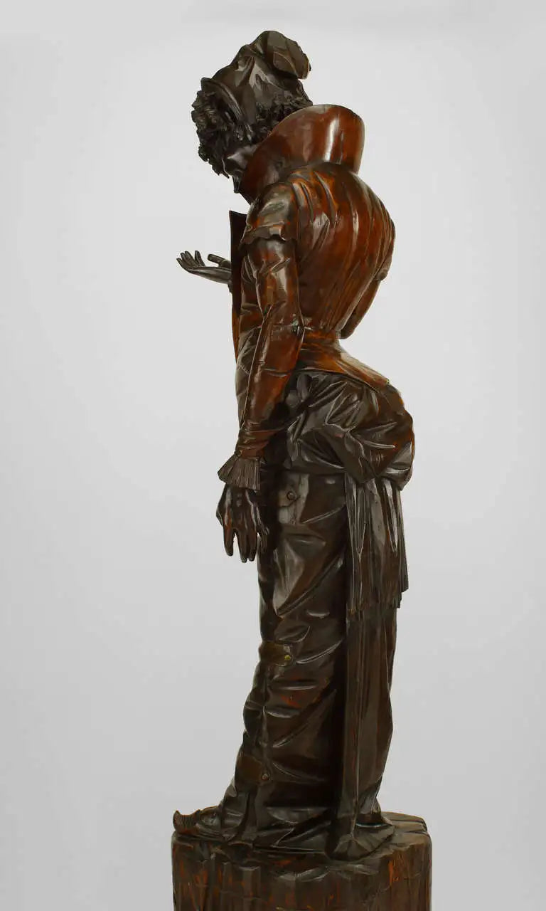 Pair of Renaissance Walnut Devil Figures