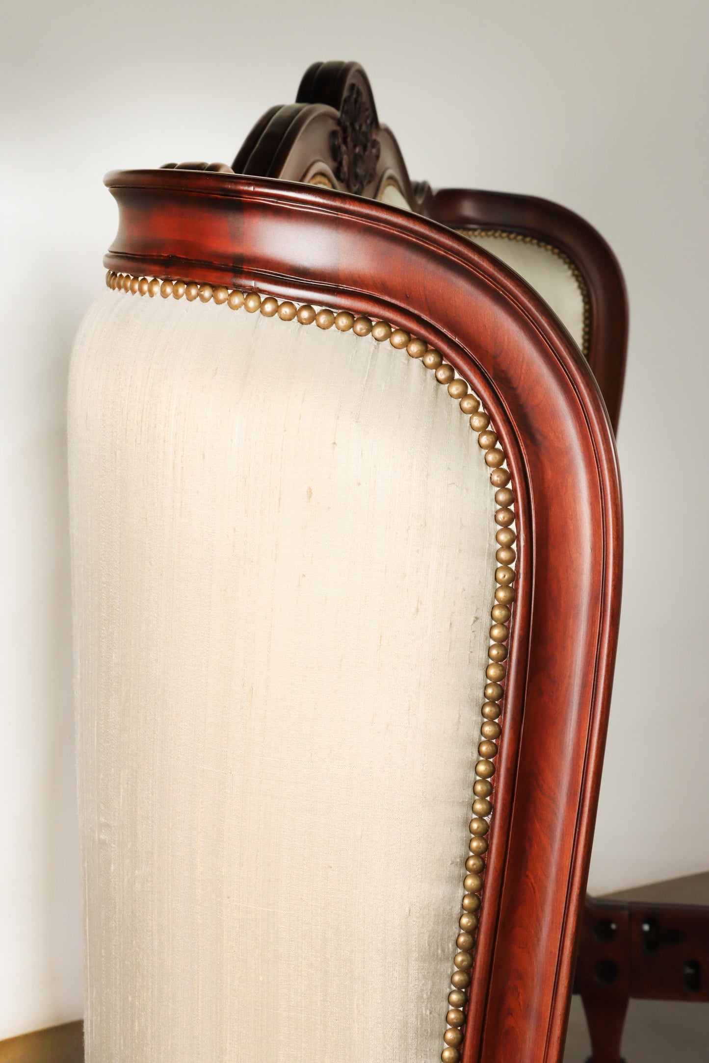 Contemporary Louis XV Style King Bed with Custom Carving