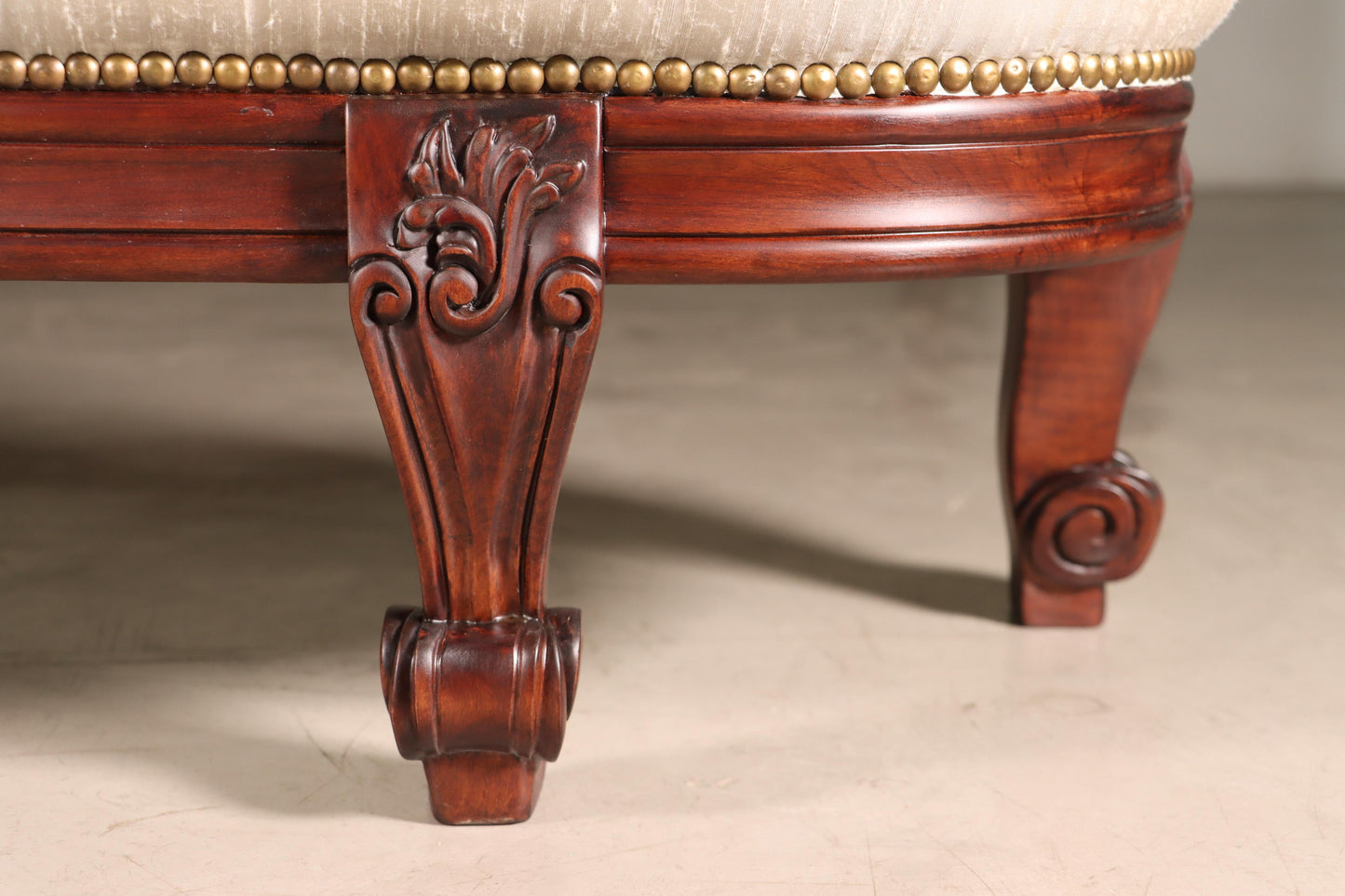 Contemporary Louis XV Style King Bed with Custom Carving