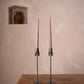 Yorkshire made Blacksmith forged steel candle sticks