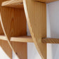 Vintage 1970s Small Round Pine Wall Shelf – Mid-Century Modern