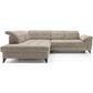 Corner sofa Elinferne L, sleeping function, Raquel 20, beige, H107x210x297cm