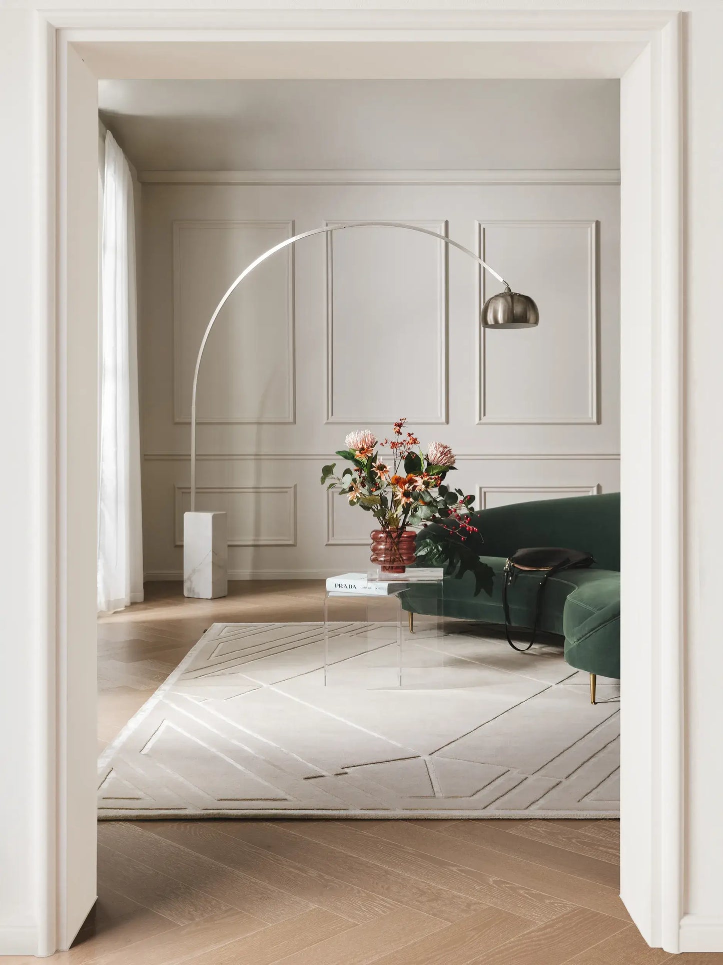 Luxury Wool & Lyocell Rug – Cream