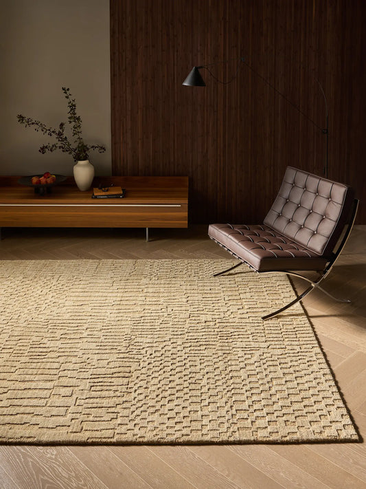 Luxury Pure Wool Rug - Beige
