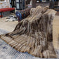 Natural Sheared Raccoon Fur King Size Blanket Luxury Fur Throw