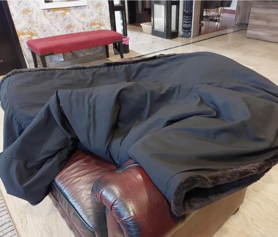 Sheared Beaver King Size Blanket Luxurious Fur Throw
