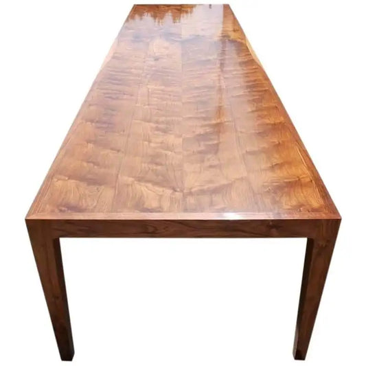 Parsons Table in Bookmatched Walnut
