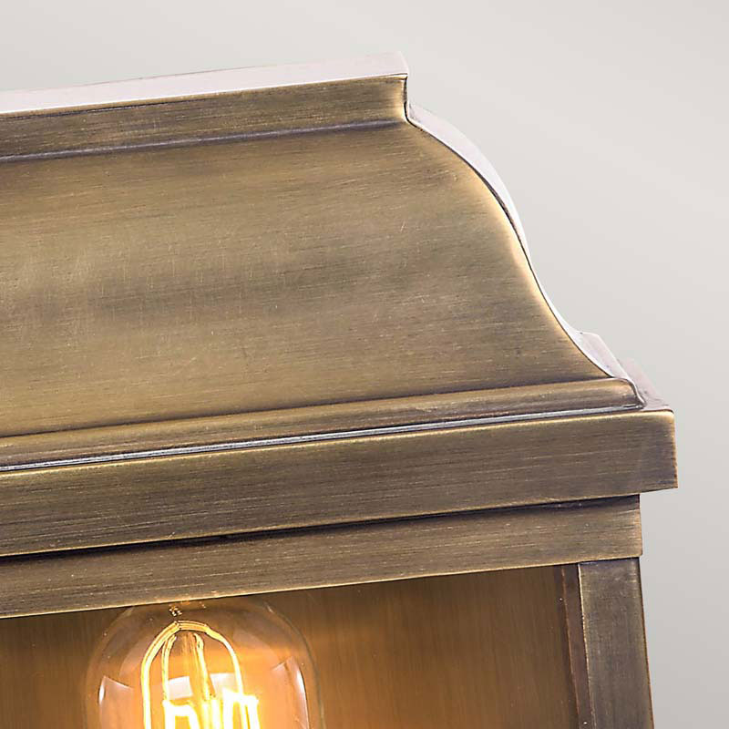 Victoria Half Lantern Outdoor Wall Light – Aged Brass