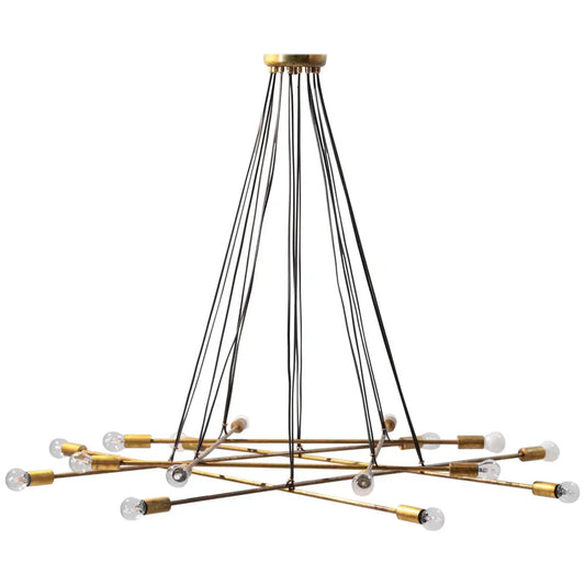 Large Modern Italian Pendant/Chandelier Sixteen-Light