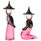 Pair of Signed Bellini, Murano Solid Crystal Chinese Figures