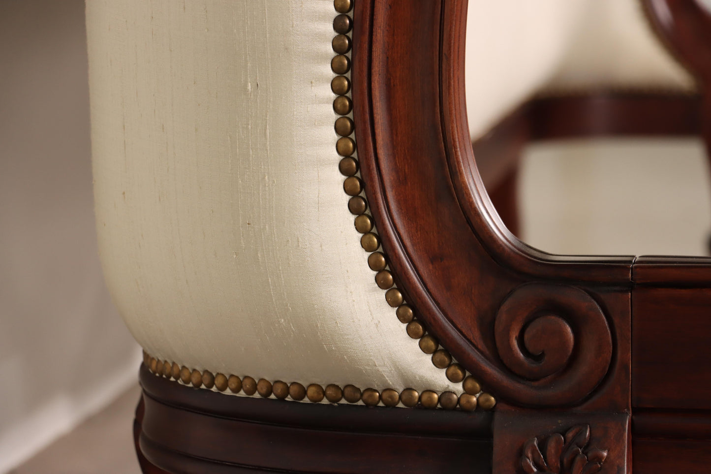Contemporary Louis XV Style King Bed with Custom Carving