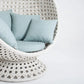 360° Rotating Outdoor Cocoon Chair in Open Cane Webbing