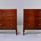 PAIR BESPOKE THREE-DRAWER WALNUT CHESTS – SET OF 2