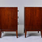 PAIR BESPOKE THREE-DRAWER WALNUT CHESTS – SET OF 2