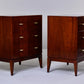 PAIR BESPOKE THREE-DRAWER WALNUT CHESTS – SET OF 2