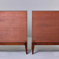 PAIR BESPOKE THREE-DRAWER WALNUT CHESTS – SET OF 2