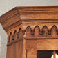 ENGLISH GLAZED DOOR CORNER CUPBOARD IN WALNUT – GEORGIAN STYLE