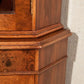 ENGLISH GLAZED DOOR CORNER CUPBOARD IN WALNUT – GEORGIAN STYLE