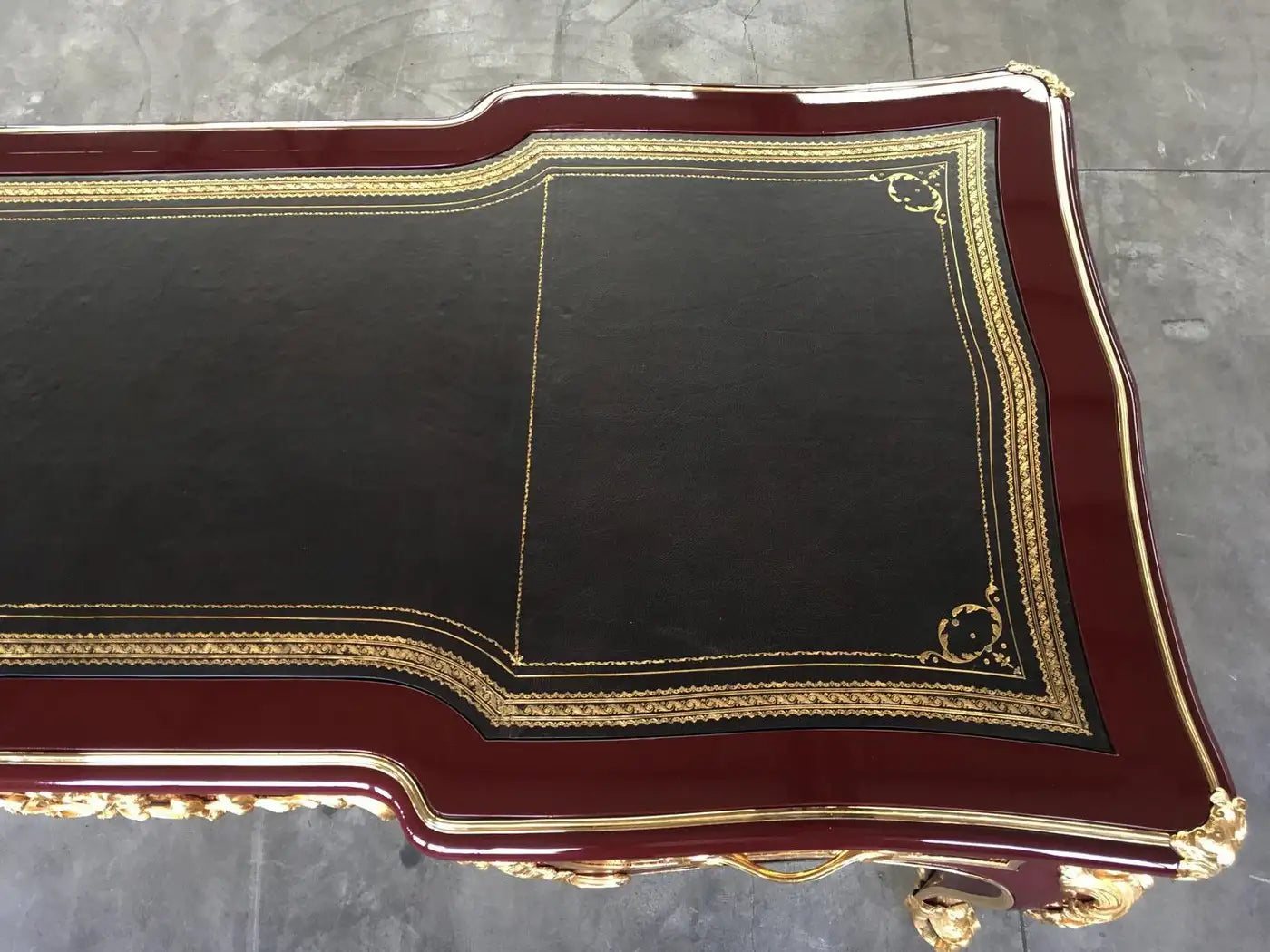 One-of-a-Kind Italian Red Berry Lacquered Writing Desk