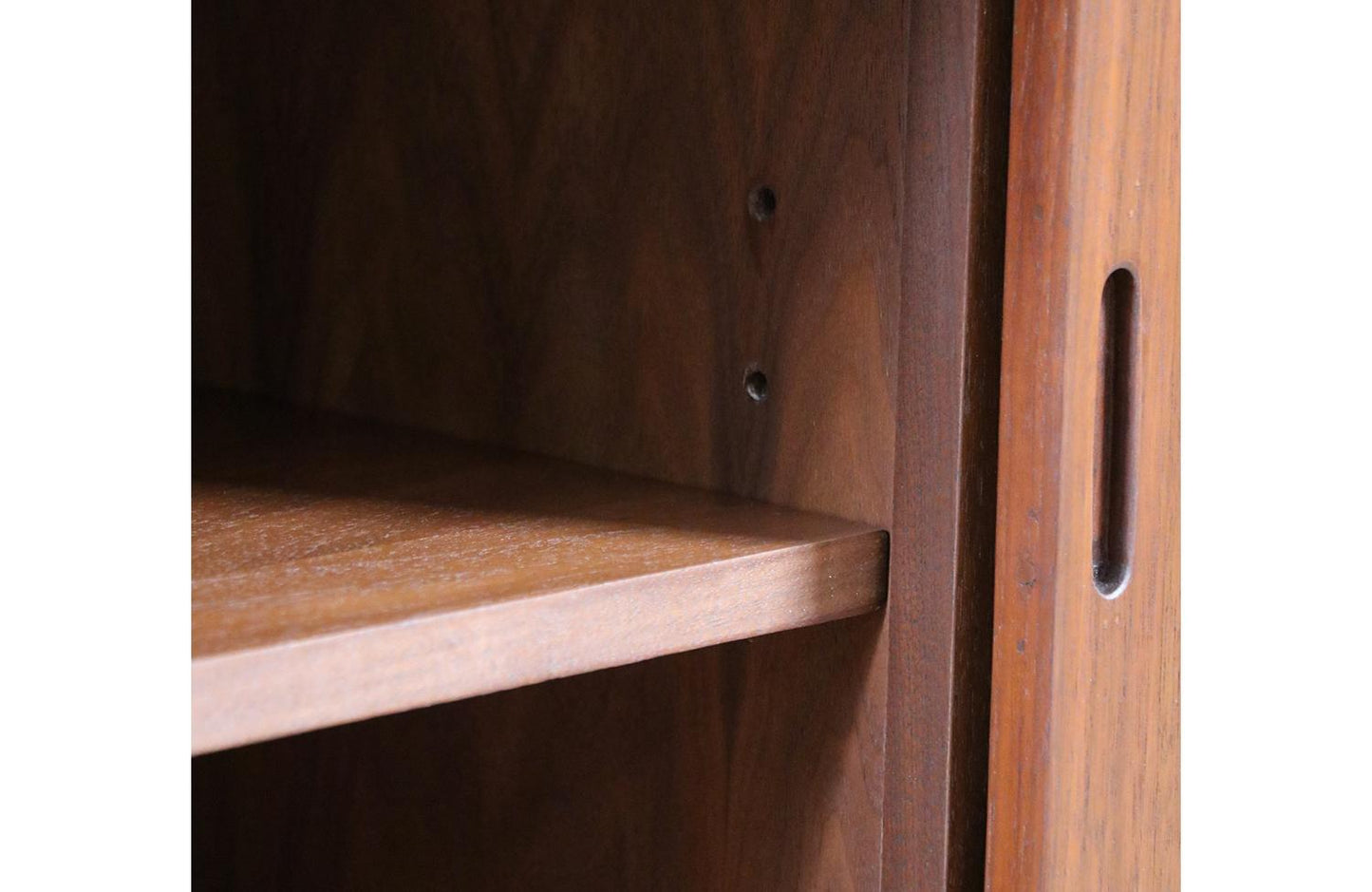 Custom Walnut Credenza – Sliding Doors, Mid-Century Modern Design